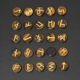 Набір "Скандинавські руни" з природного тигрового ока