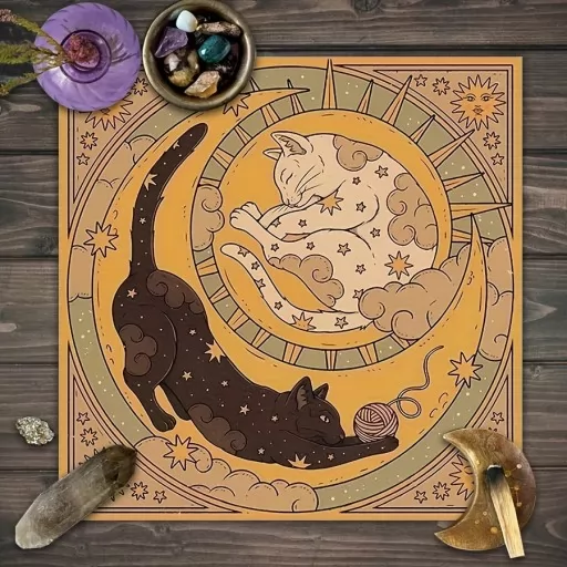 Скатертина для Таро(Сонце та Місяць) 