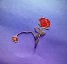 Металлическая закладка (роза)