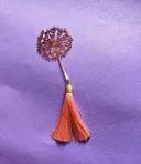 Металлическая закладка (розовый одуванчик)