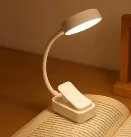 Лампа для читання книг із затискачем (біла)