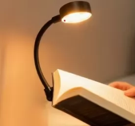 Лампа для читання книг із затискачем (чорна)