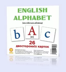 Картки міні. Англійська абетка двостороння