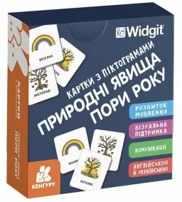 Картки з піктограмами. Природні явища. Пори року