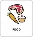 Картки з піктограмами. Їжа, напої