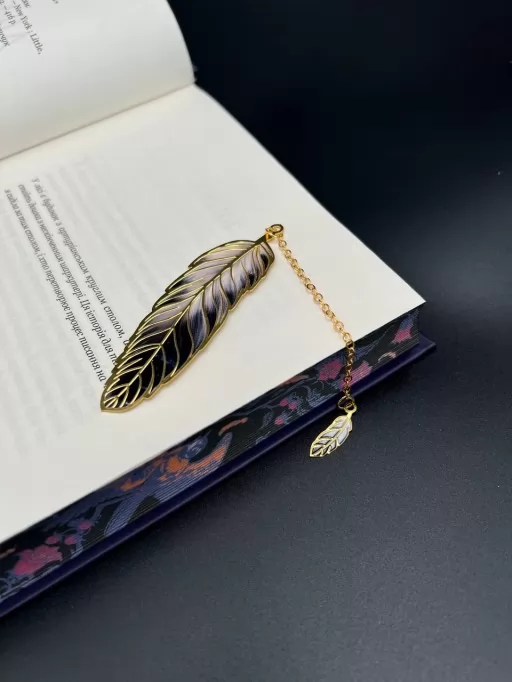 Металева закладка "Перо" (чорна) Металева закладка "Перо" (чорна)