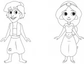 Disney Маля. Гра з кольором. Аладдін