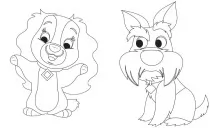 Disney Маля. Гра з кольором. Леді та Бродяга